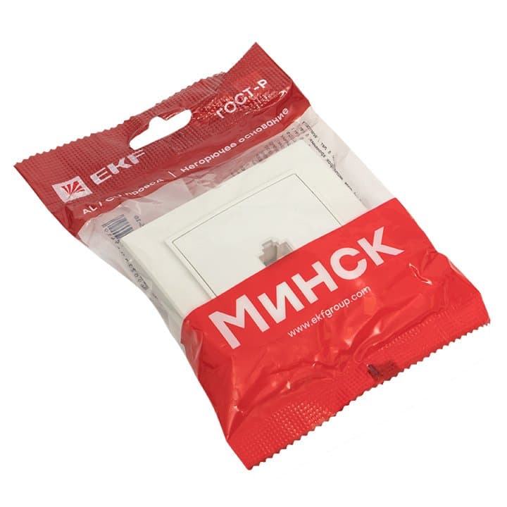 EKF Basic Минск Белый Розетка RJ-45, СП — миниатюра 6