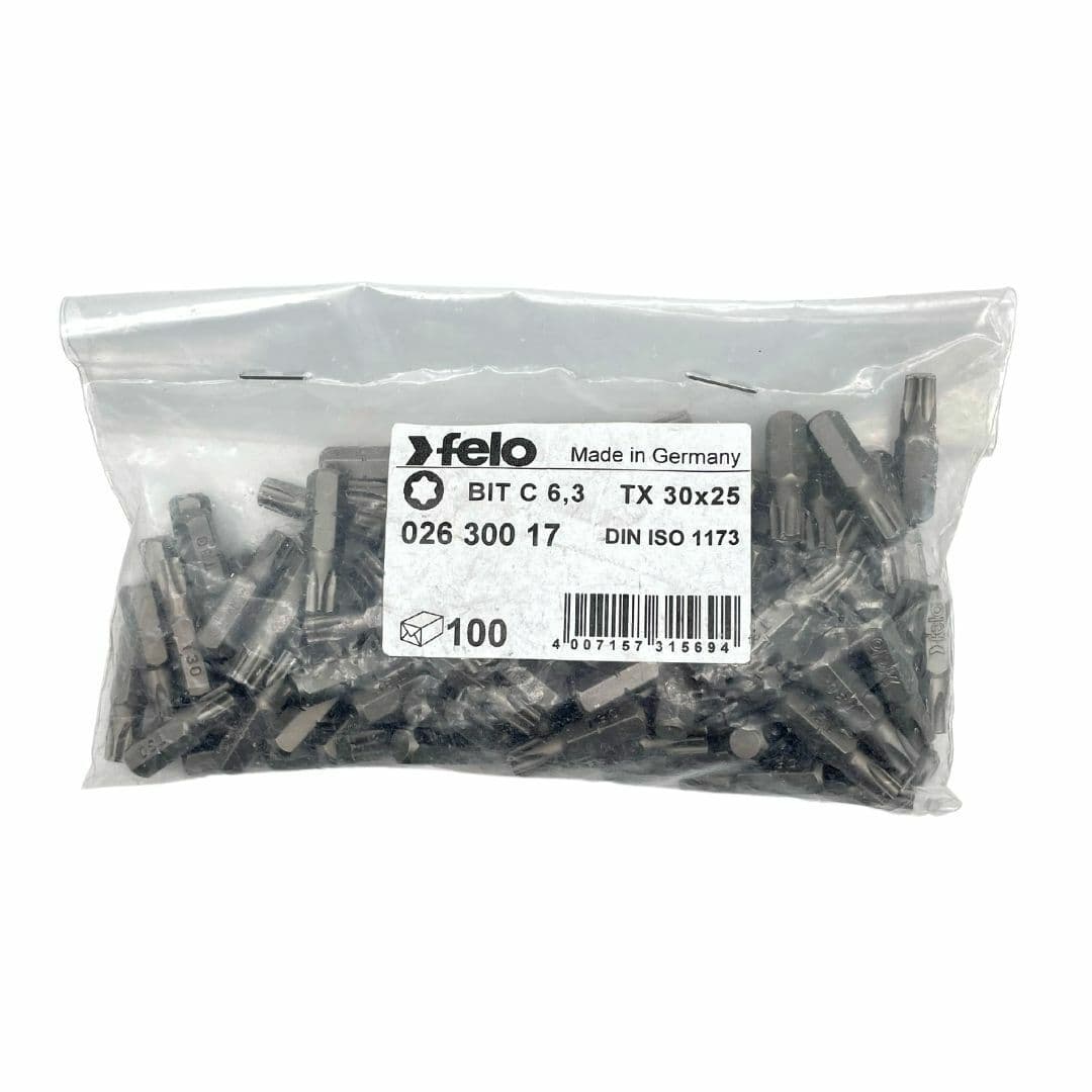 Felo Бита Torx 30X25, серия Industrial, 100 шт 02630010 02630017 — миниатюра 2
