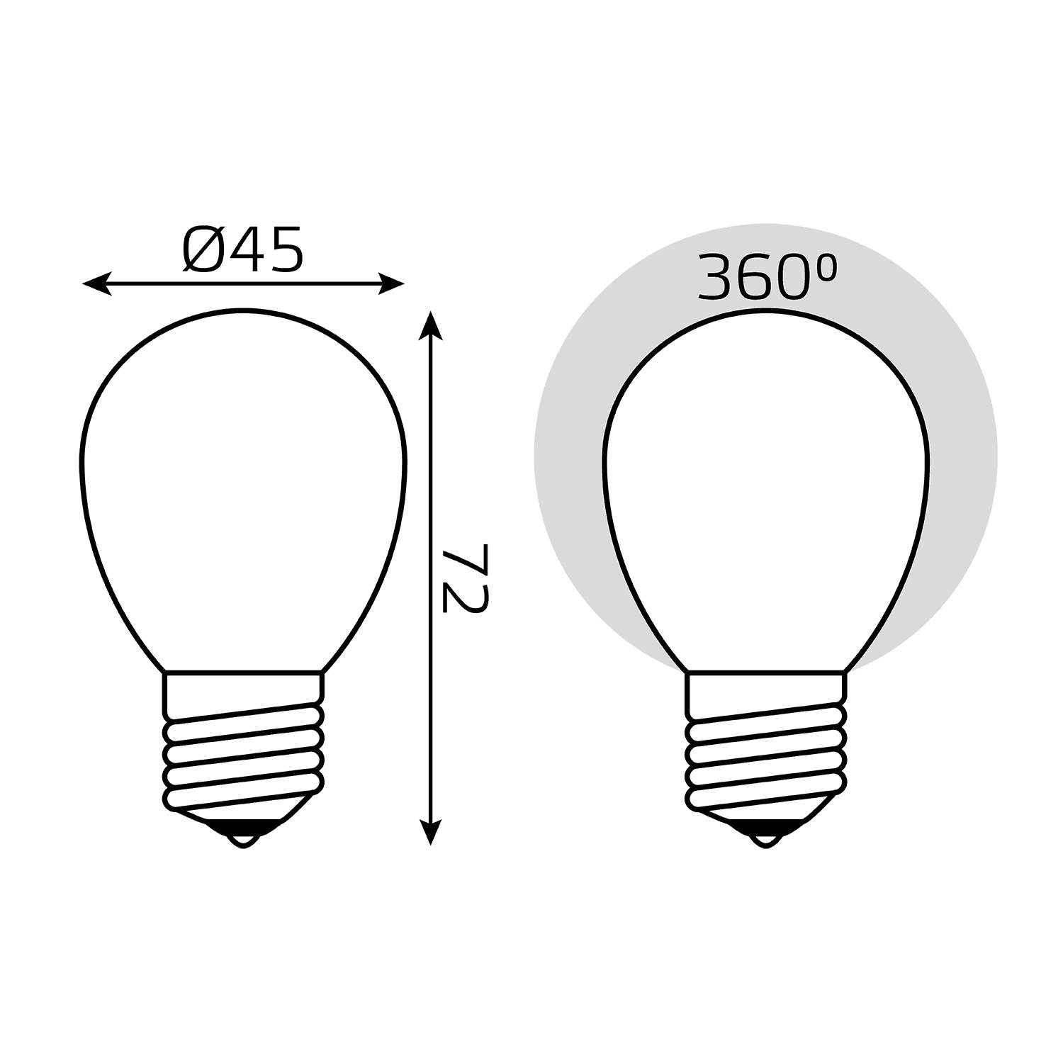 Gauss Лампа Filament Шар 5W 450lm 4100К Е27 milky LED 105202205 — миниатюра 2