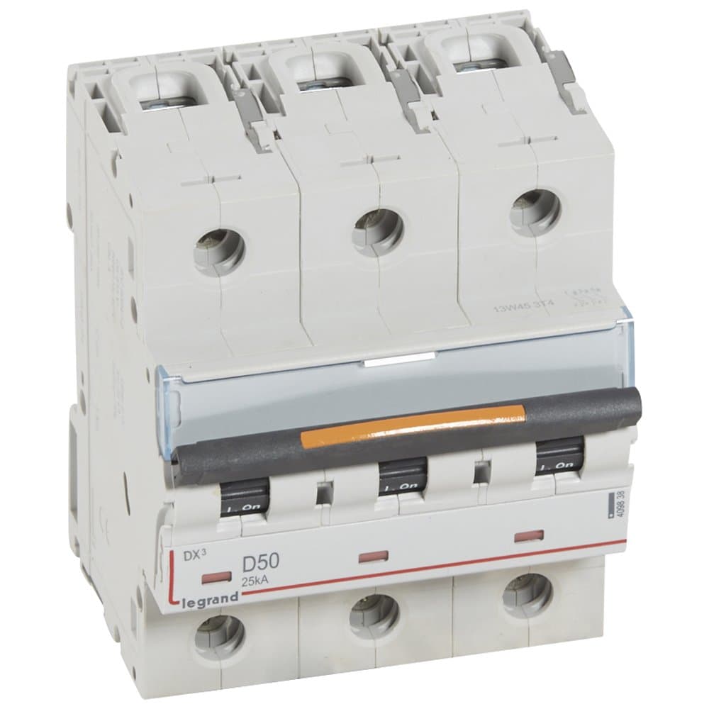 Legrand DX3 Автоматический выключатель 3P 50A (D) 25кА 409838