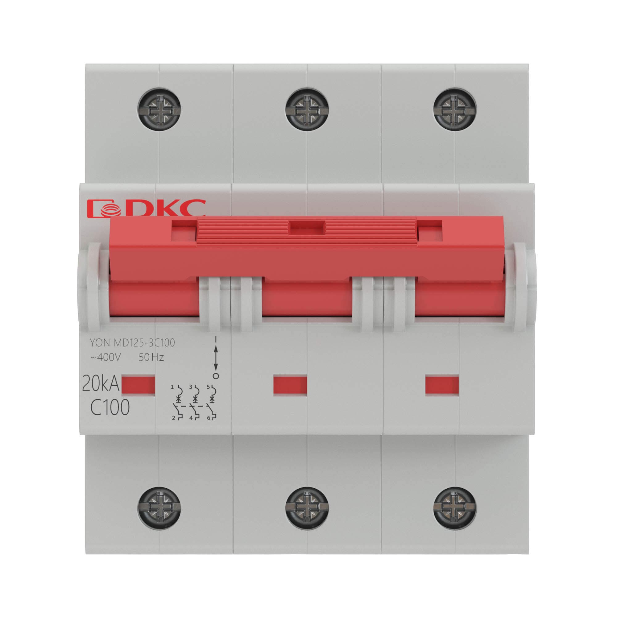 DKC YON pro Автоматический выключатель модульный MD125 3P 125А C 15kA MD125-3C125 — миниатюра 2