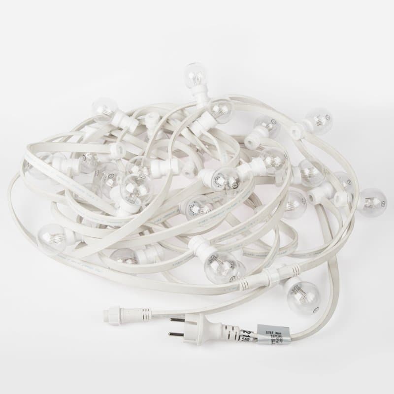 NEON-NIGHT Гирлянда LED Galaxy Bulb String 10м, белый КАУЧУК, 30 ламп*6 LED ЗЕЛЕНЫЕ, влагостойкая IP65 331-304