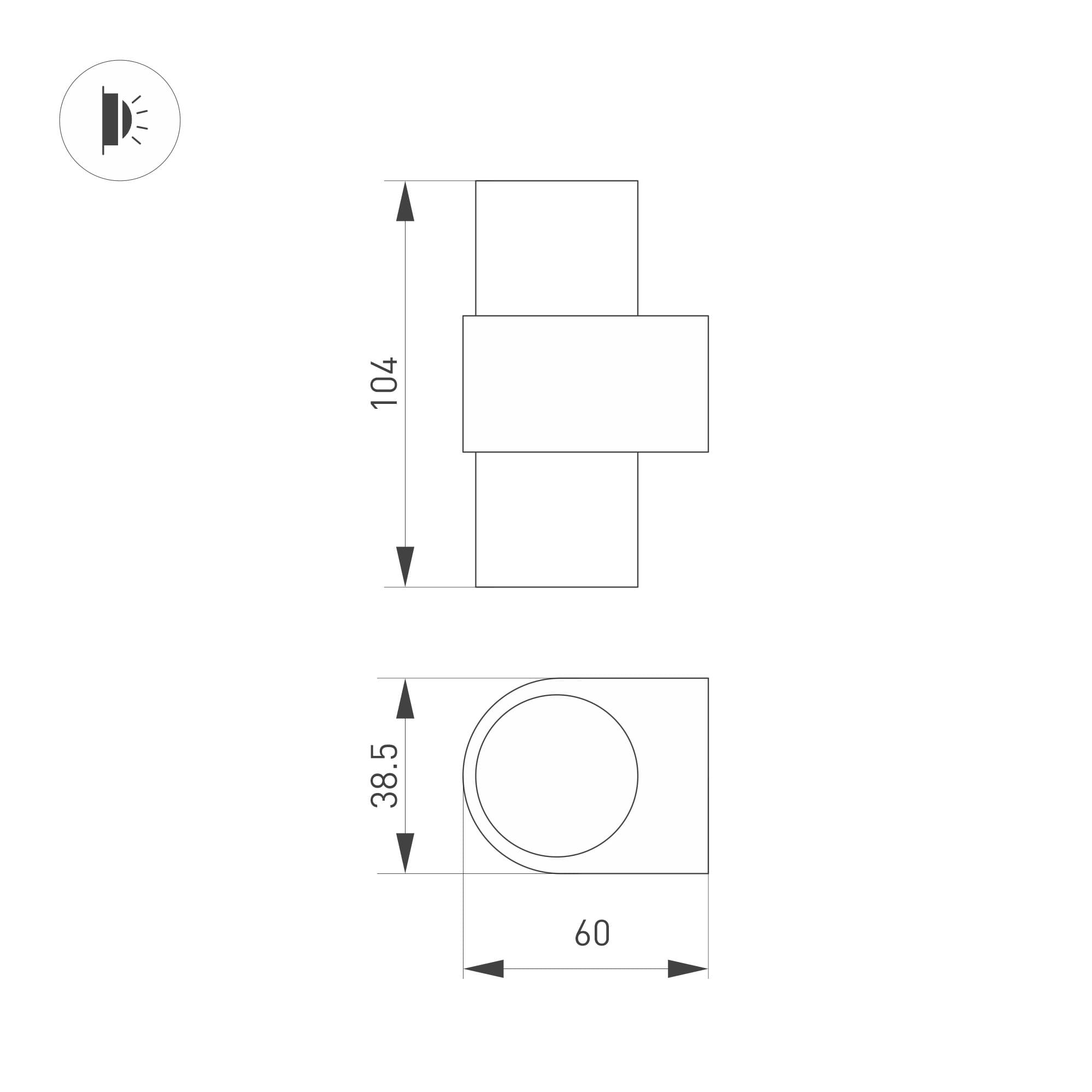 Arlight Светильник SP-SPICY-WALL-MINI-TWIN-S104x39-2x3W Day4000 (GD, 40 deg, 230V) (IP20 Металл, 3 года) 035563 — миниатюра 5