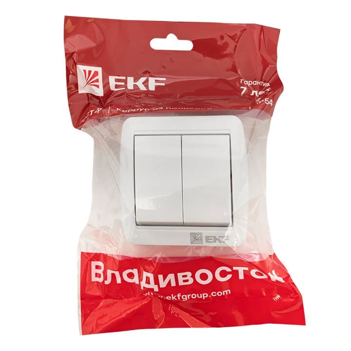 EKF PROxima Владивосток Выключатель 2-кл. 10А IP54 сер. — миниатюра 3