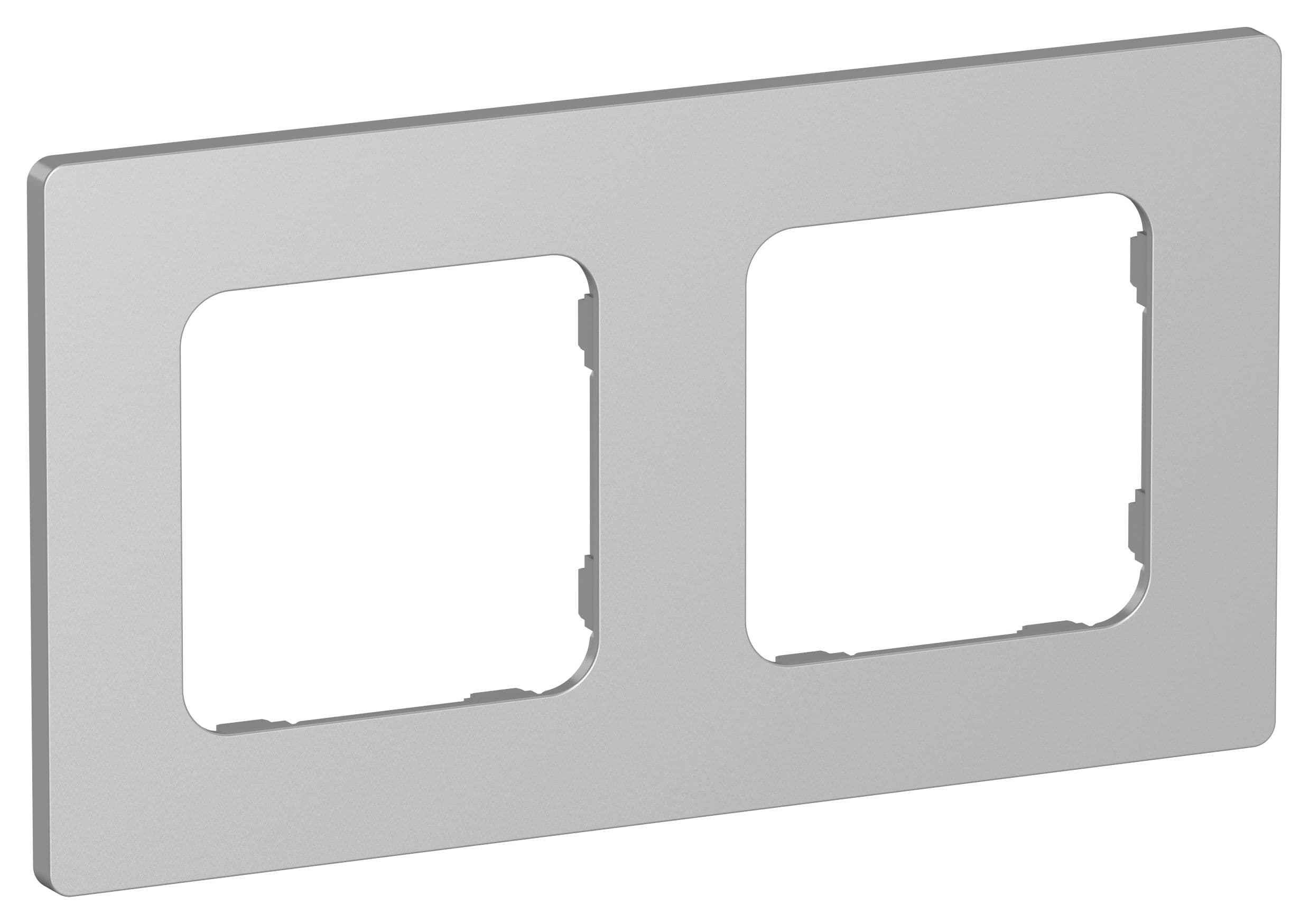 IEK FLITE Classic Алюминий Рамка 2-местная — миниатюра 1