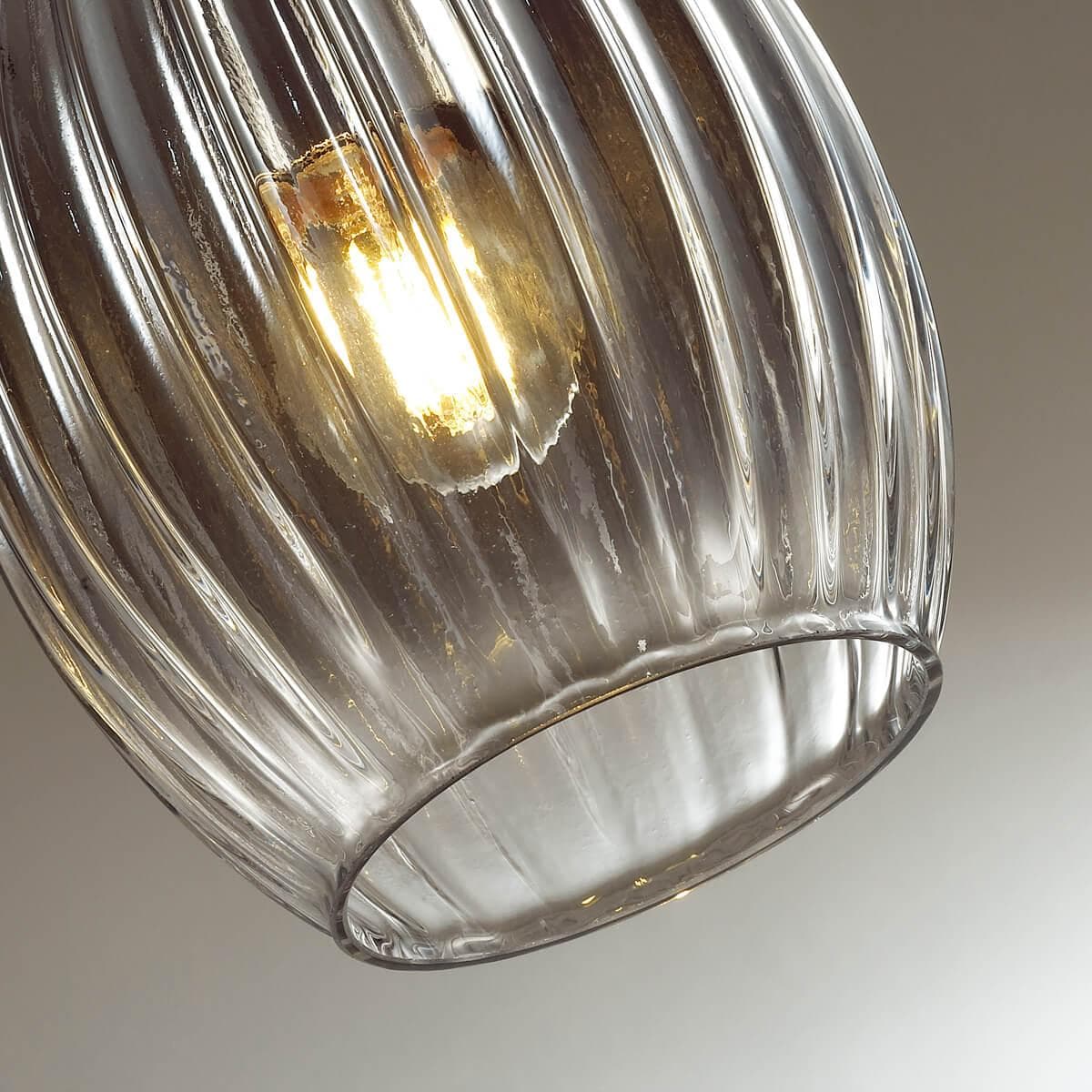 Odeon Light 4713/1 ODL20 369 дымчатый/хром Подвес E27 60W 220V STORZO — миниатюра 3
