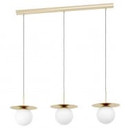 Eglo 39953 Подвесной потолочный светильник (люстра) ARENALES, 3x40W, E27, L1000, B275, H1500, сталь, матовое стекло/матовое опаловое стекло, белый