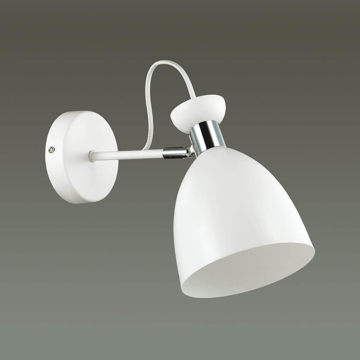 Lumion 3734/1W LN19 088 матовый белый, хром Бра E27 60W 220V KIZZY — миниатюра 4