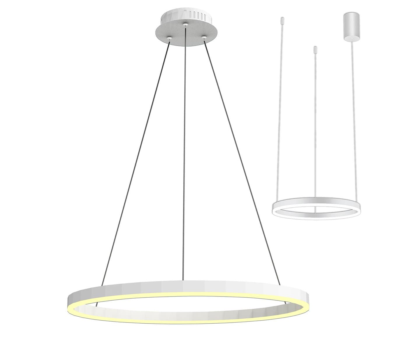 Kink Light 08212,01A(4000K) Подвес Тор белый d40 h150 Led 23W (4000K) 2 типа крепления