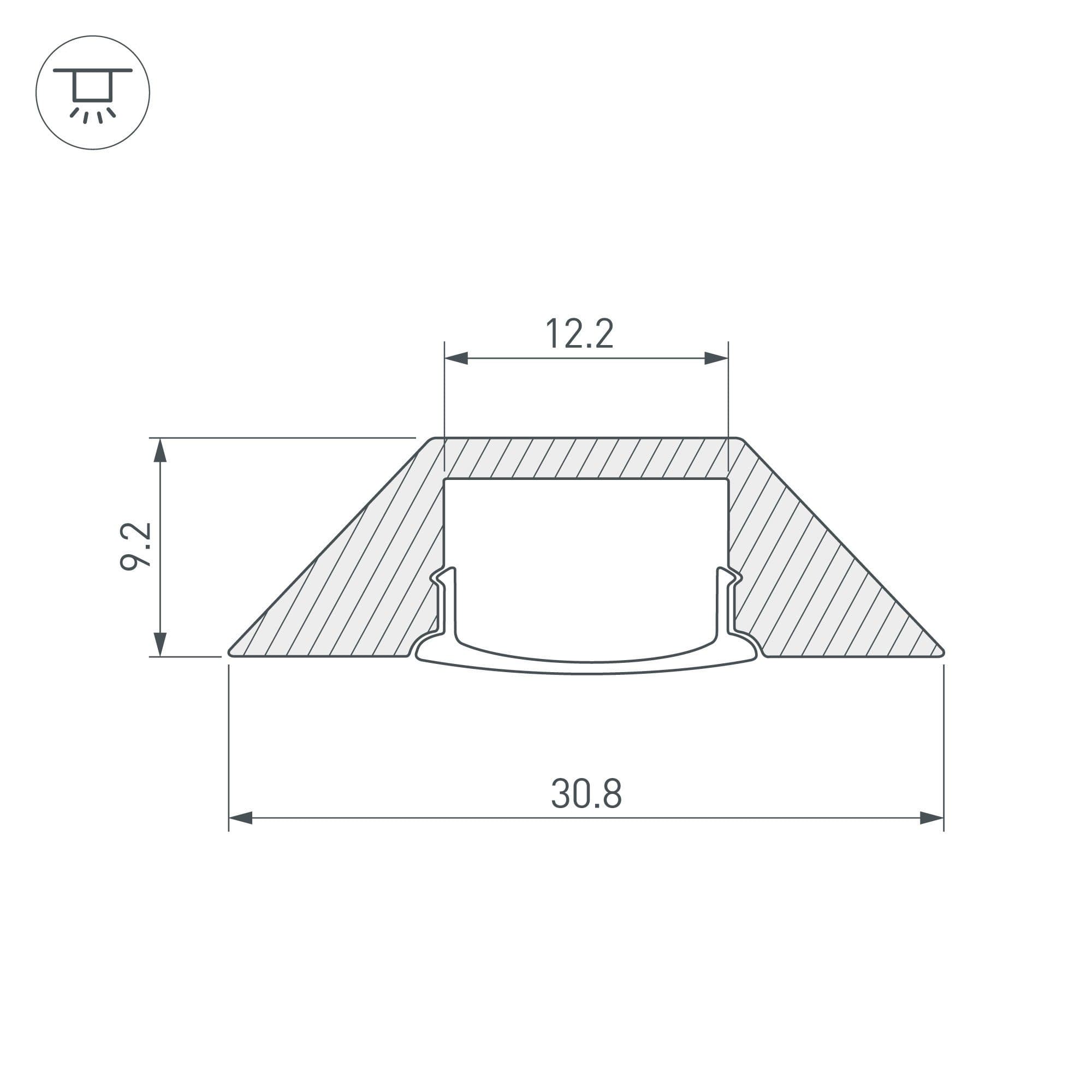 Arlight Профиль с экраном ALU-CORNER-2000 ANOD+FROST (Алюминий) 014900 — миниатюра 3
