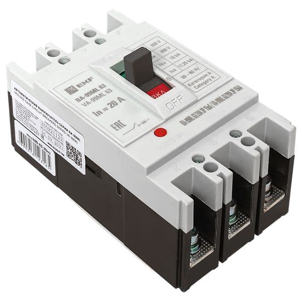 EKF Автоматический выключатель ВА-99МL 63/ 20А 3P 15кА Basic — миниатюра 13