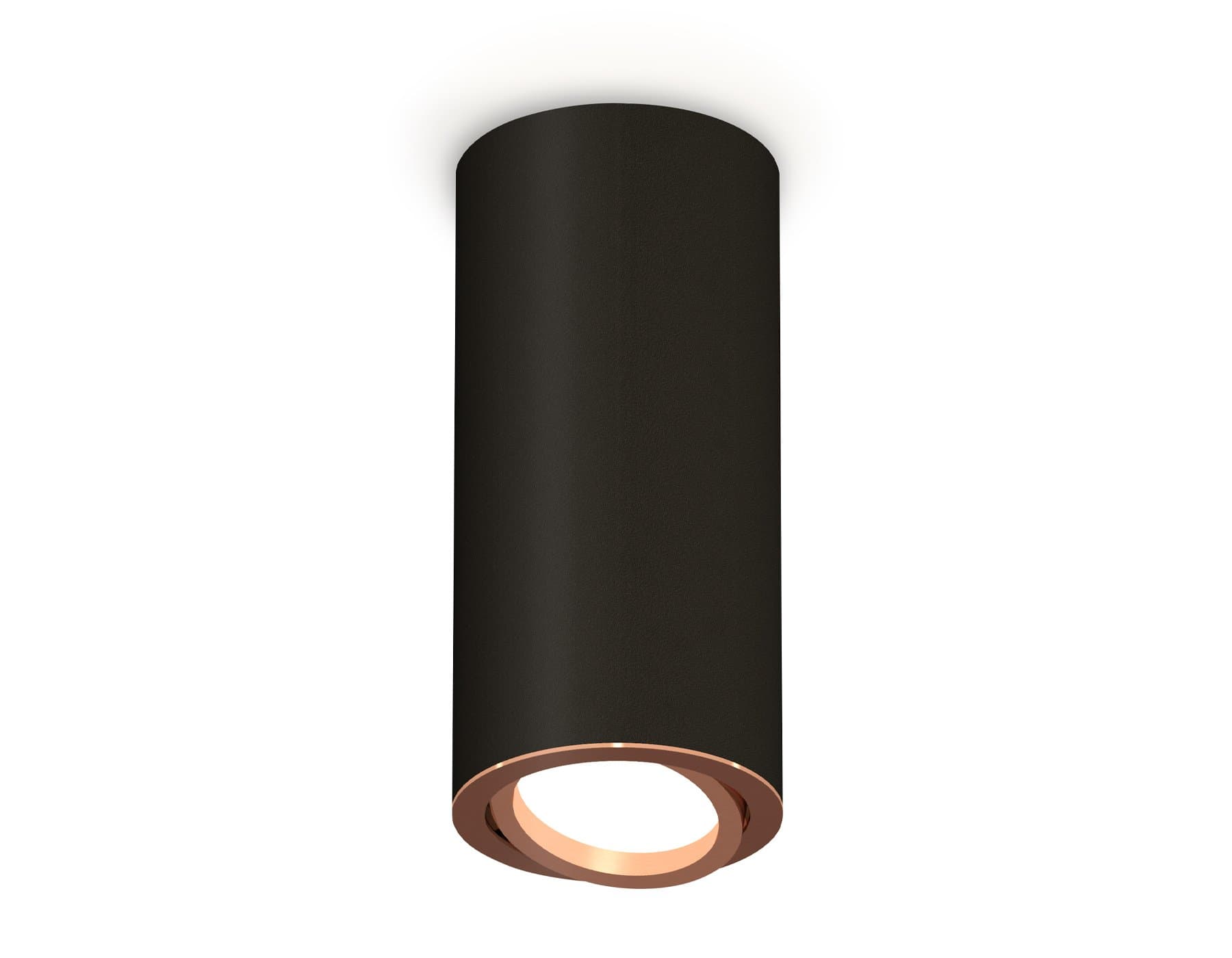 Ambrella Комплект накладного светильника XS7443005 SBK/PPG черный песок/золото розовое полированное MR16 GU5.3 (C7443, N7005) — миниатюра 1