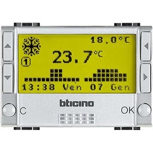 BT LL Алюминий Термостат электронный недельный батарея 2х1,5V 3 мод NT4451