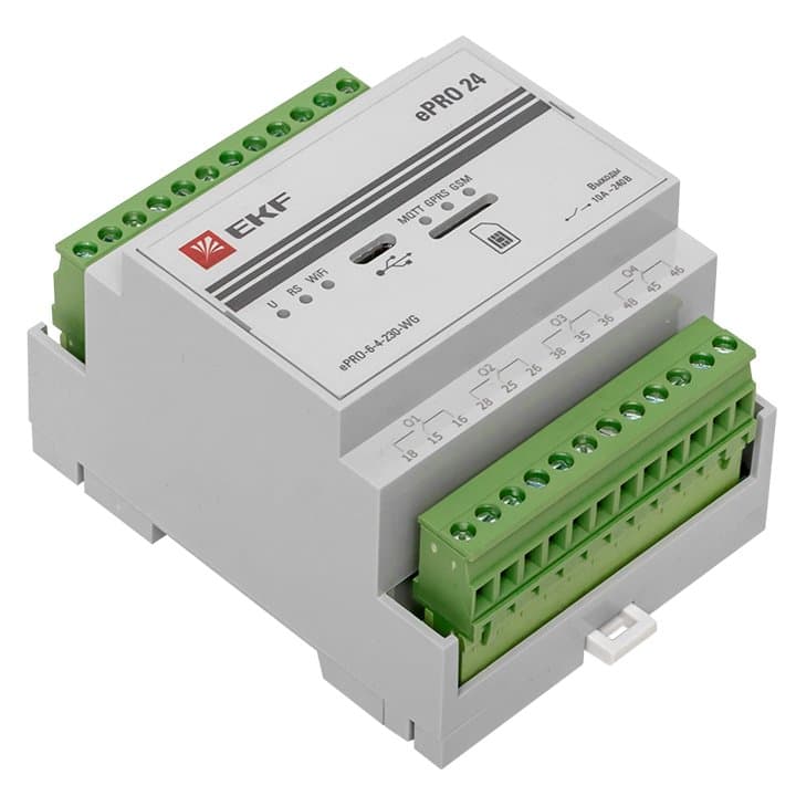 EKF PROxima Контроллер базовый ePRO удаленного управления 6вх\4вых 230В WiFi GSM ePRO-6-4-230-WG — миниатюра 16