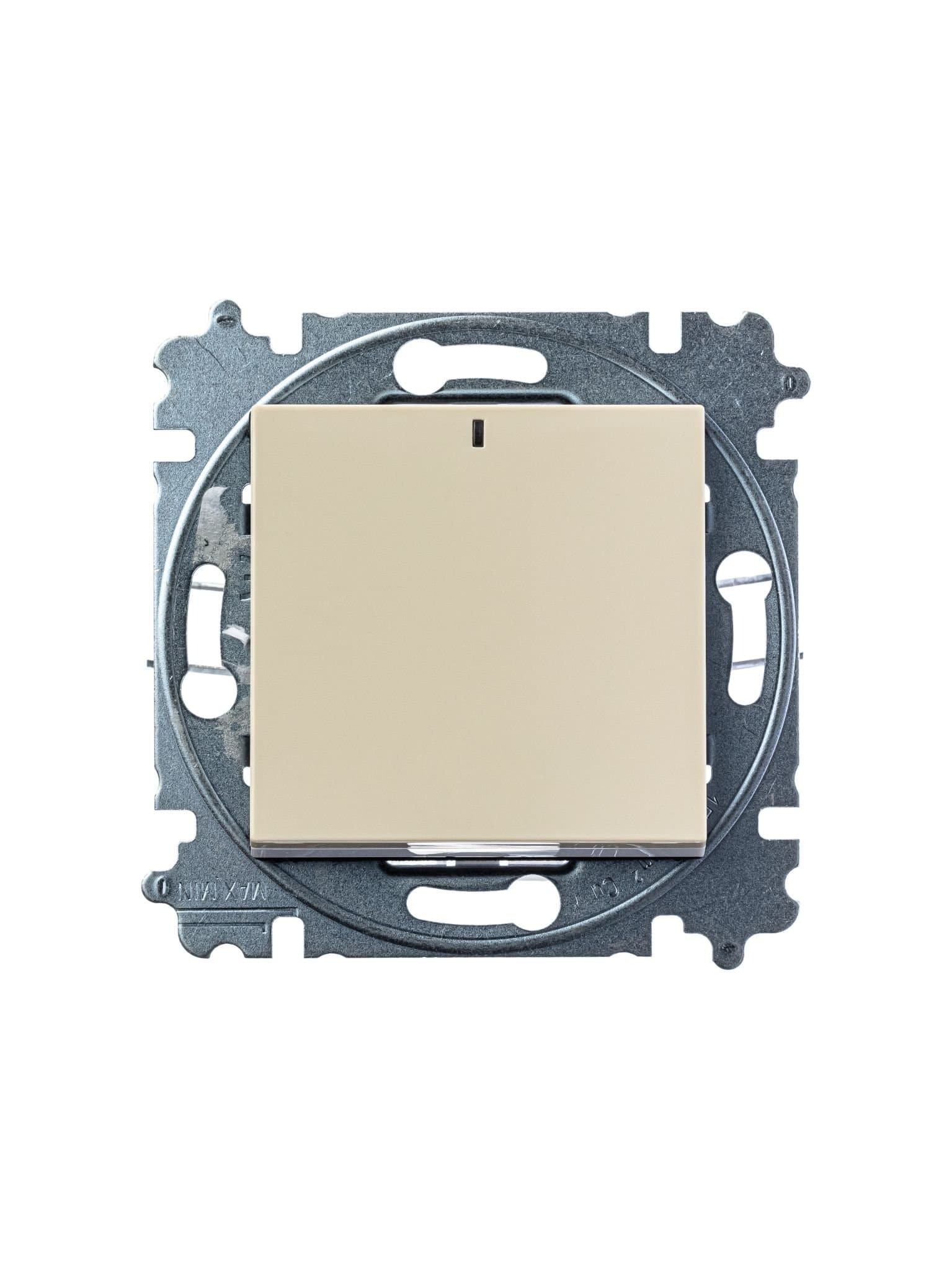 ABB EPJ Levit слоновая кость / белый Переключатель 1-кл, с ориент, подсветкой 2CHH590646A6017 — миниатюра 4