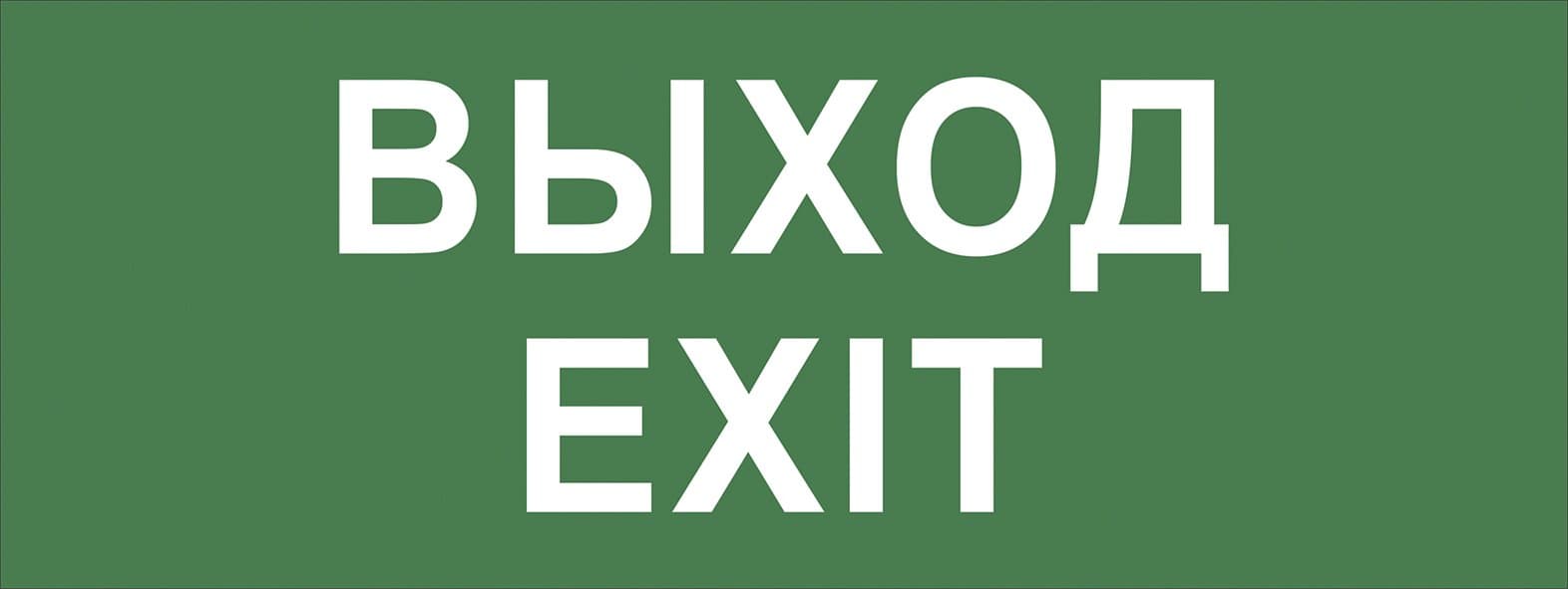 ЭРА INFO-DBA-015 Самоклеящаяся этикетка 200х60мм "Выход-EXIT" DPA/DBA