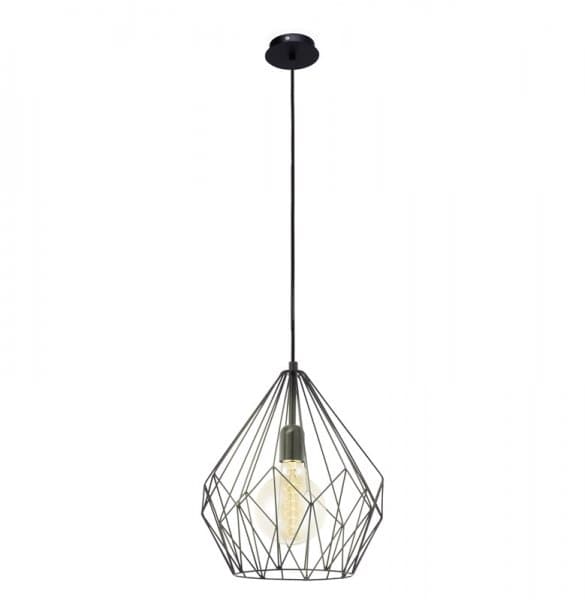 Eglo Подвес CARLTON, 1x60W (E27), Ø310, H1100, сталь, черный 49257