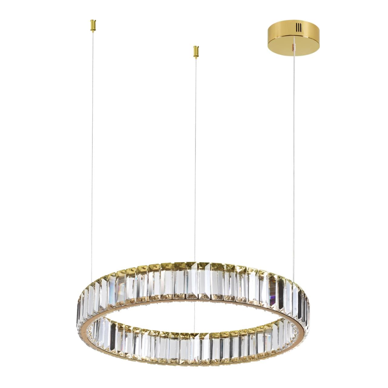 Odeon Light 5015/30L L-VISION ODL23 425 золотой/прозрачный металл/хрусталь Люстра LED 30W 4000K 3570Лм VEKIA