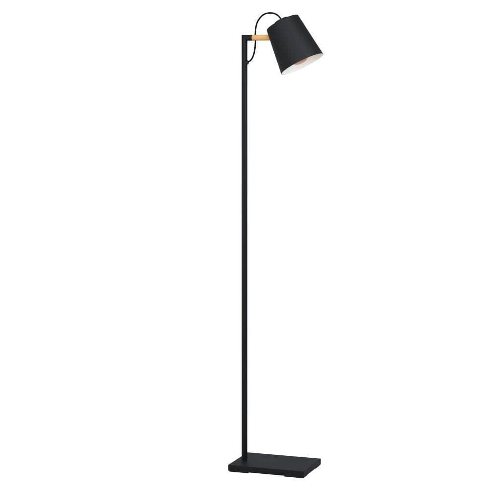 Eglo LACEY Торшер LACEY, 1Х40W, E27, L310, B160, H1595, основание: B280, T200, сталь/дерево, черный/корич 43614