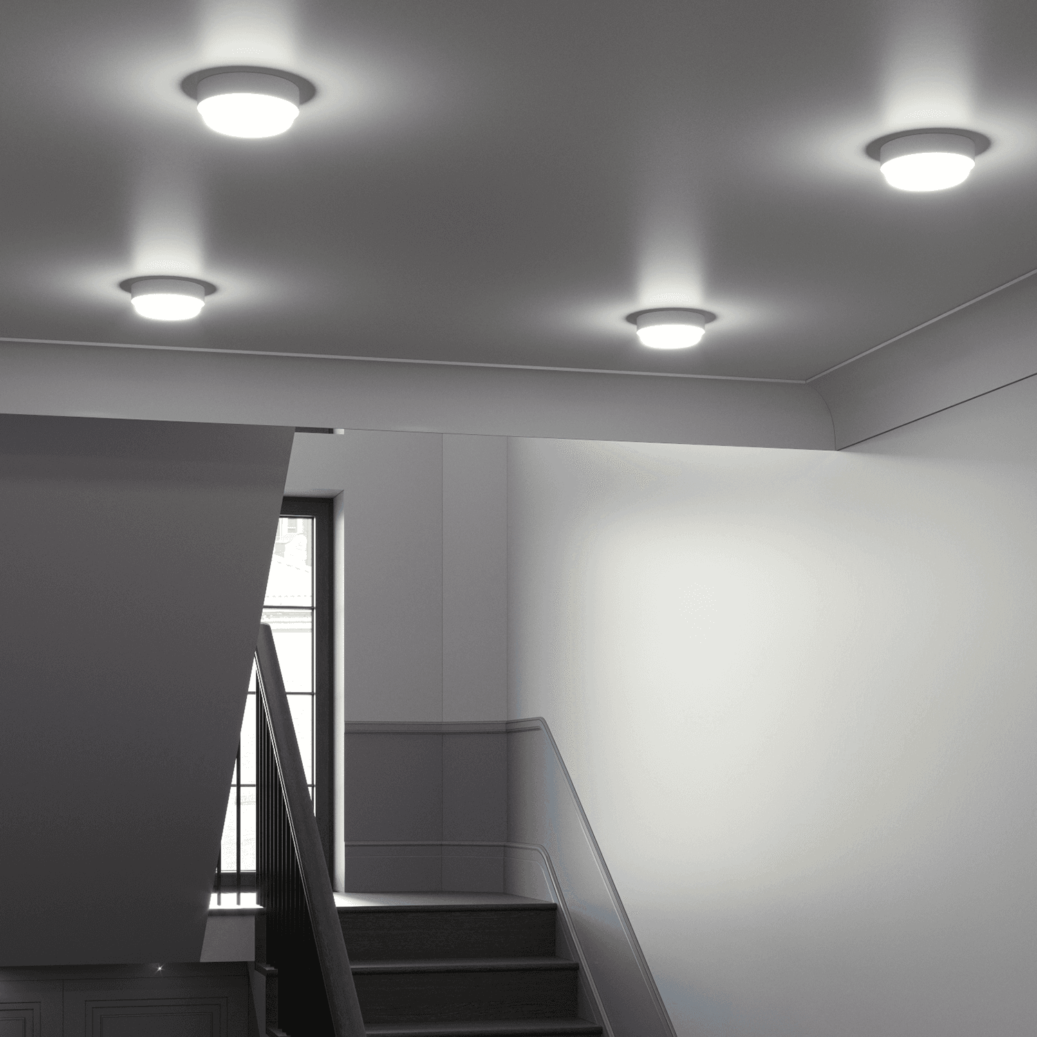 Gauss Светильник ЖКХ LITE круг 8W 700lm 6500K 200-240V IP65 D140*48мм белый LED 126418308 — миниатюра 2