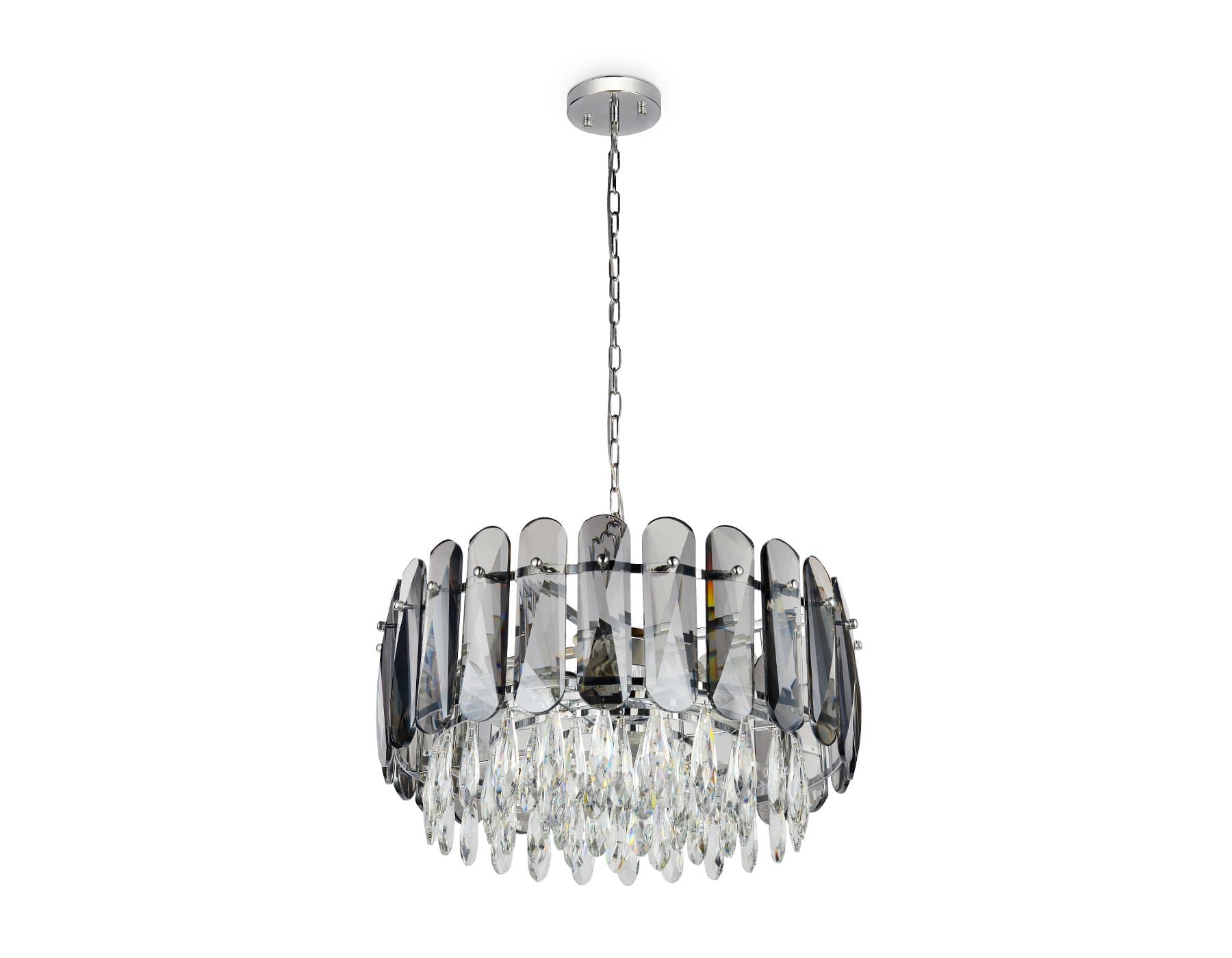 Ambrella Подвесная люстра TR5069/6 CH/SM/CL хром/дымчатый/прозрачный E14/6 max 40W D500*950 — миниатюра 5