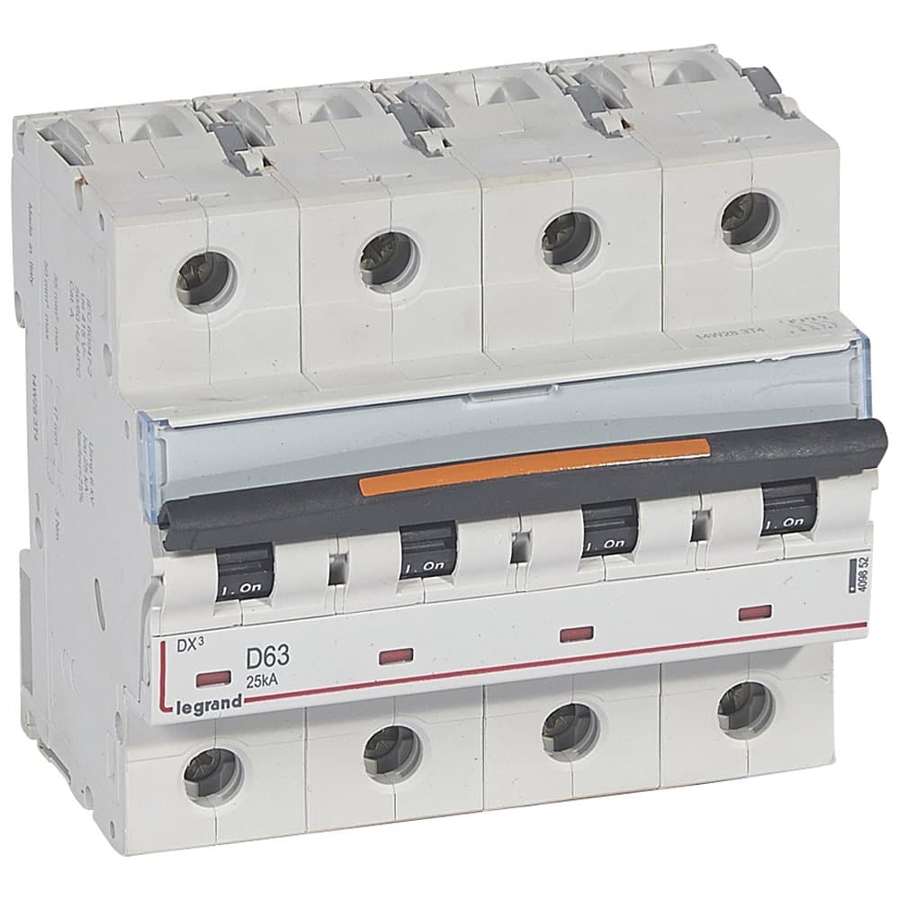 Legrand DX3 Автоматический выключатель 4P 63A (D) 25kA 409852