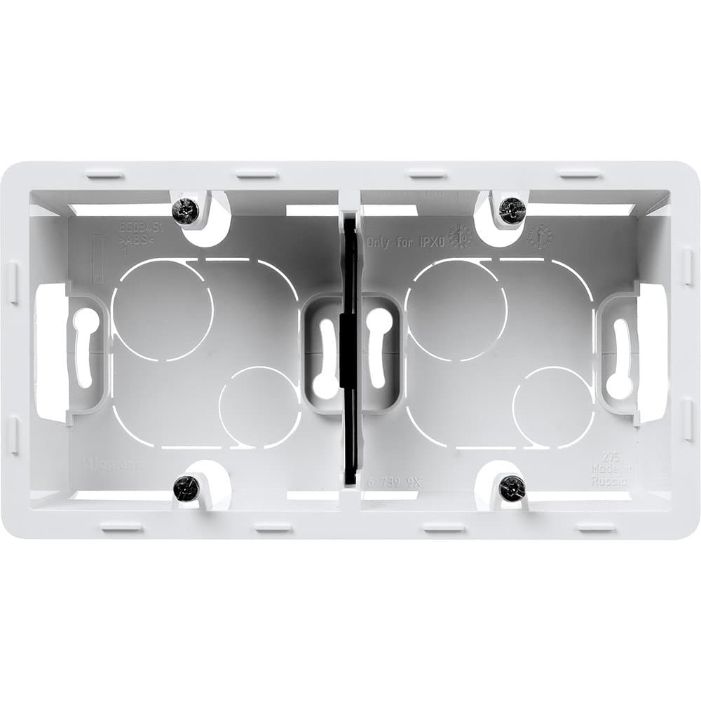 Legrand INSPIRIA Белый Коробка накладного монтажа - 2 поста 673990