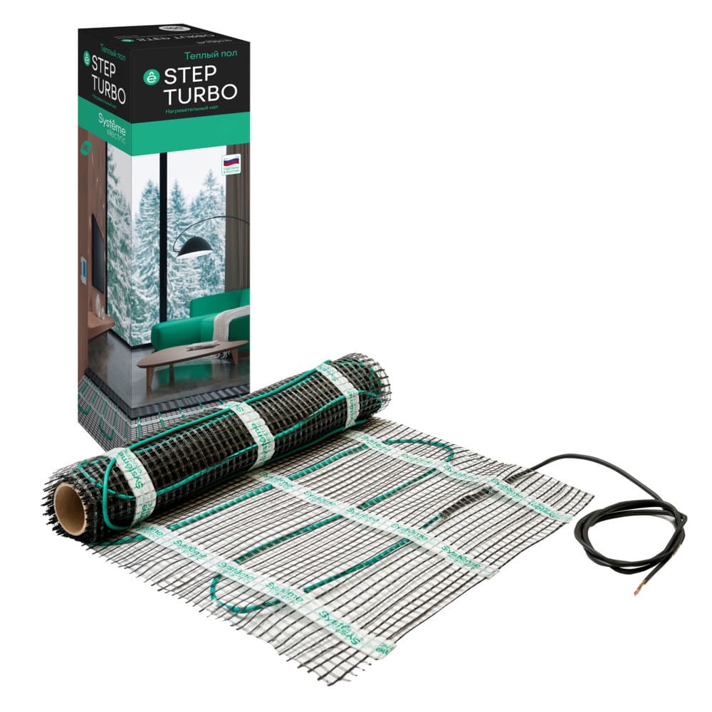 Systeme Electric STEP TURBO Мат нагревательный STM200050, 200 Вт/м2, 1000 Вт, 5 м2