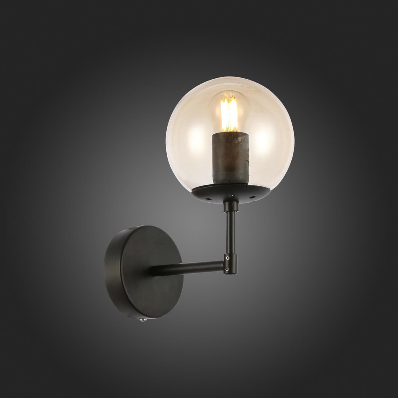 Evoluce SLE154901-01 Светильник настенный Черный/Янтарный E27 1*40W — миниатюра 2
