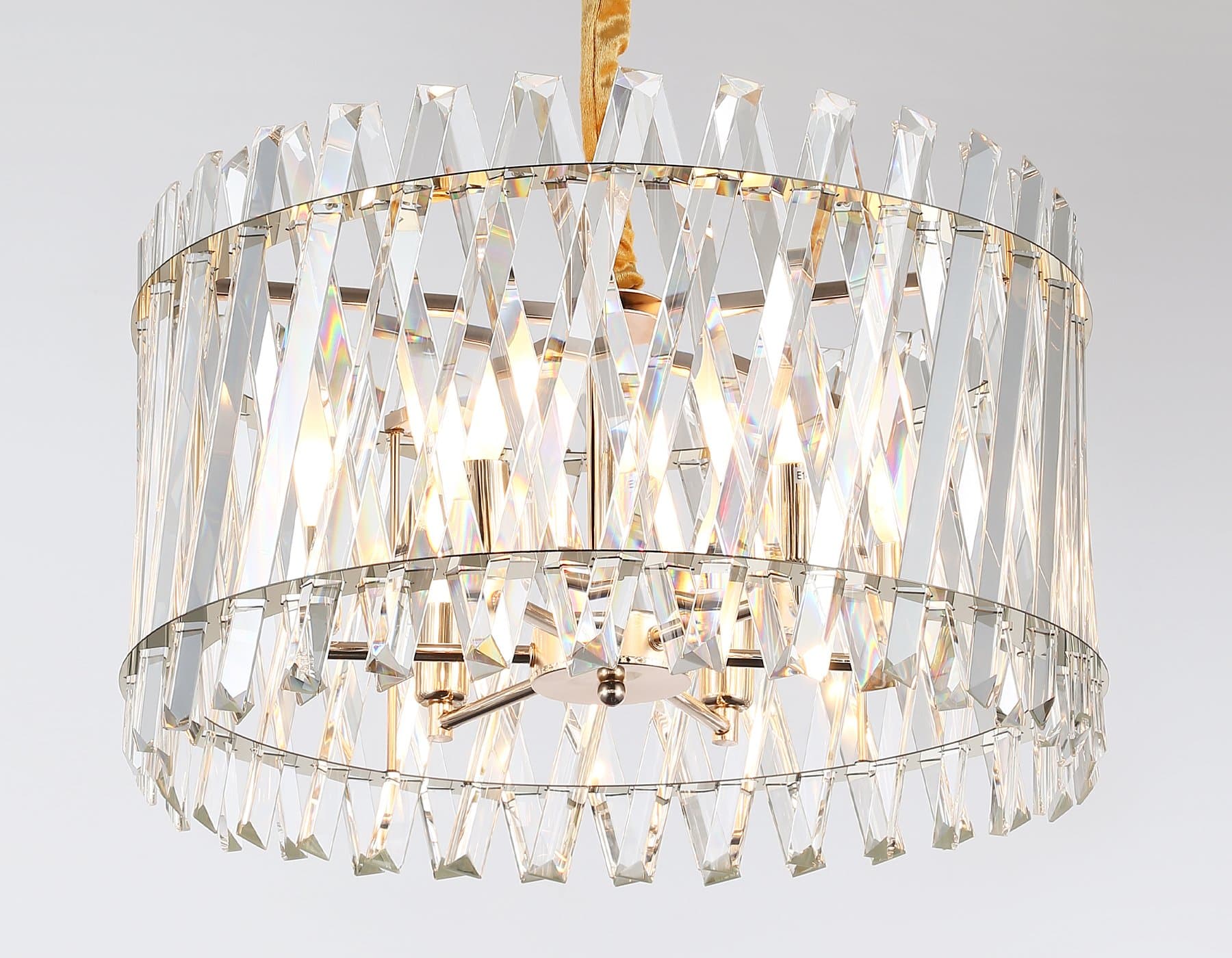 Ambrella Подвесная люстра с хрусталем TR5063/6 GD/CL золото/прозрачный E14/6 max 40W D500*295 — миниатюра 4