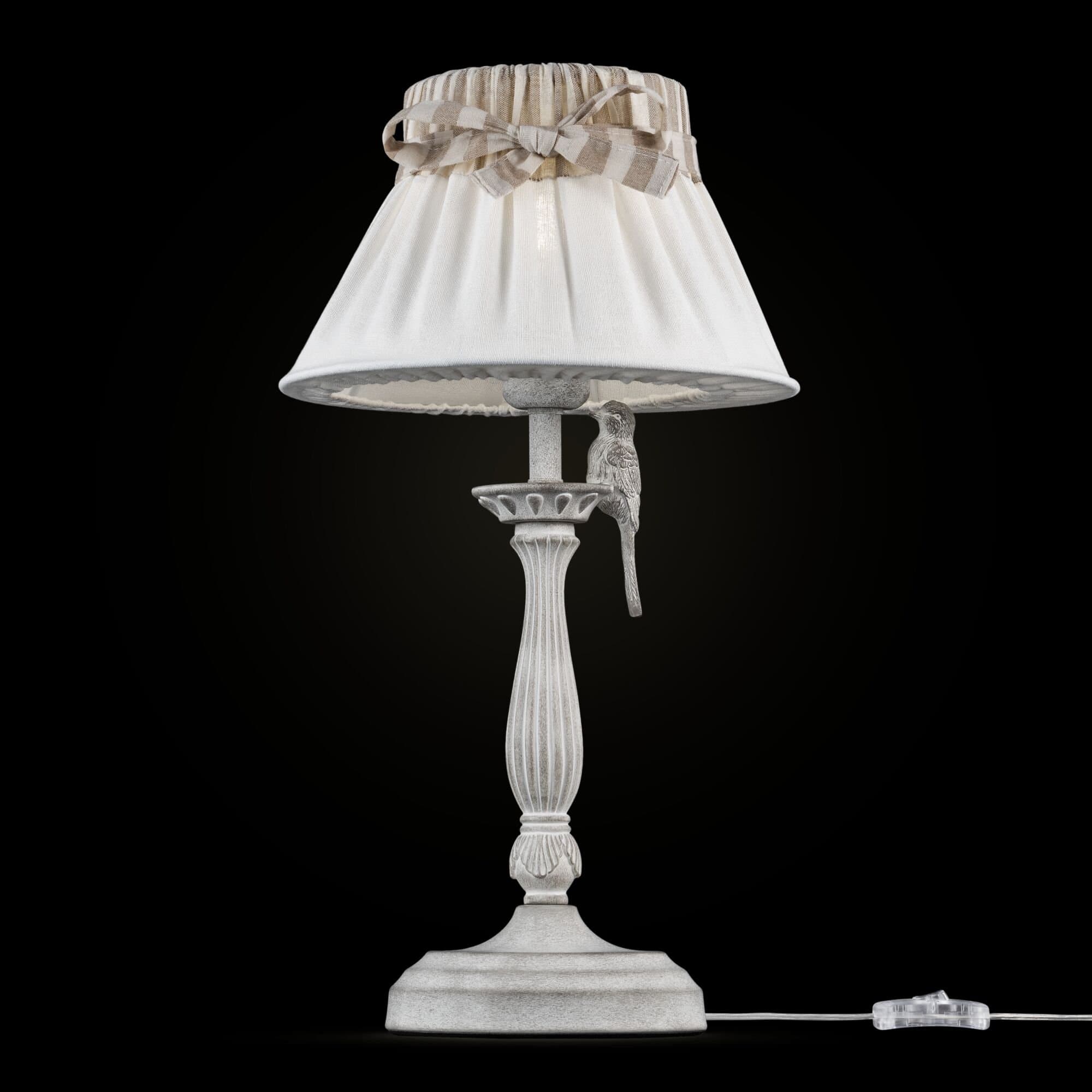 Maytoni Elegant Bird Белый Антик Настольная Лампа 1xE27 40W ARM013-11-W — миниатюра 6