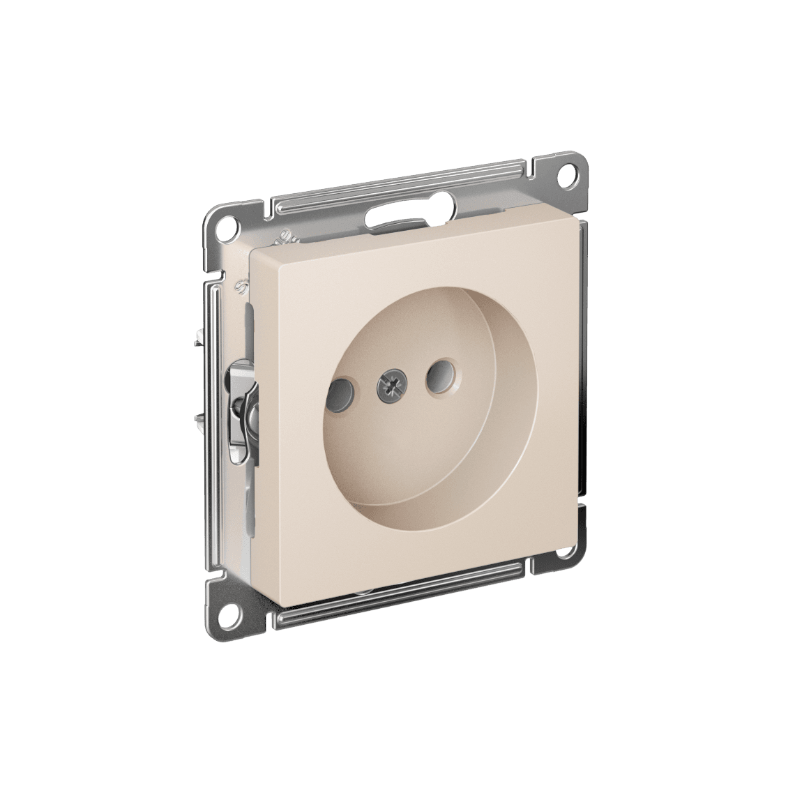 Systeme Electric AtlasDesign Бежевый Розетка без заземления без шторок, 16А, мех., быстрозажим. клем. — миниатюра 1