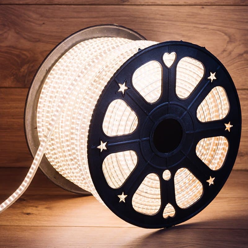 Rexant LED Лента 220В, 6.5x15мм, IP67, SMD 3014, 240 LED/м, Теплый белый, 100м 142-804