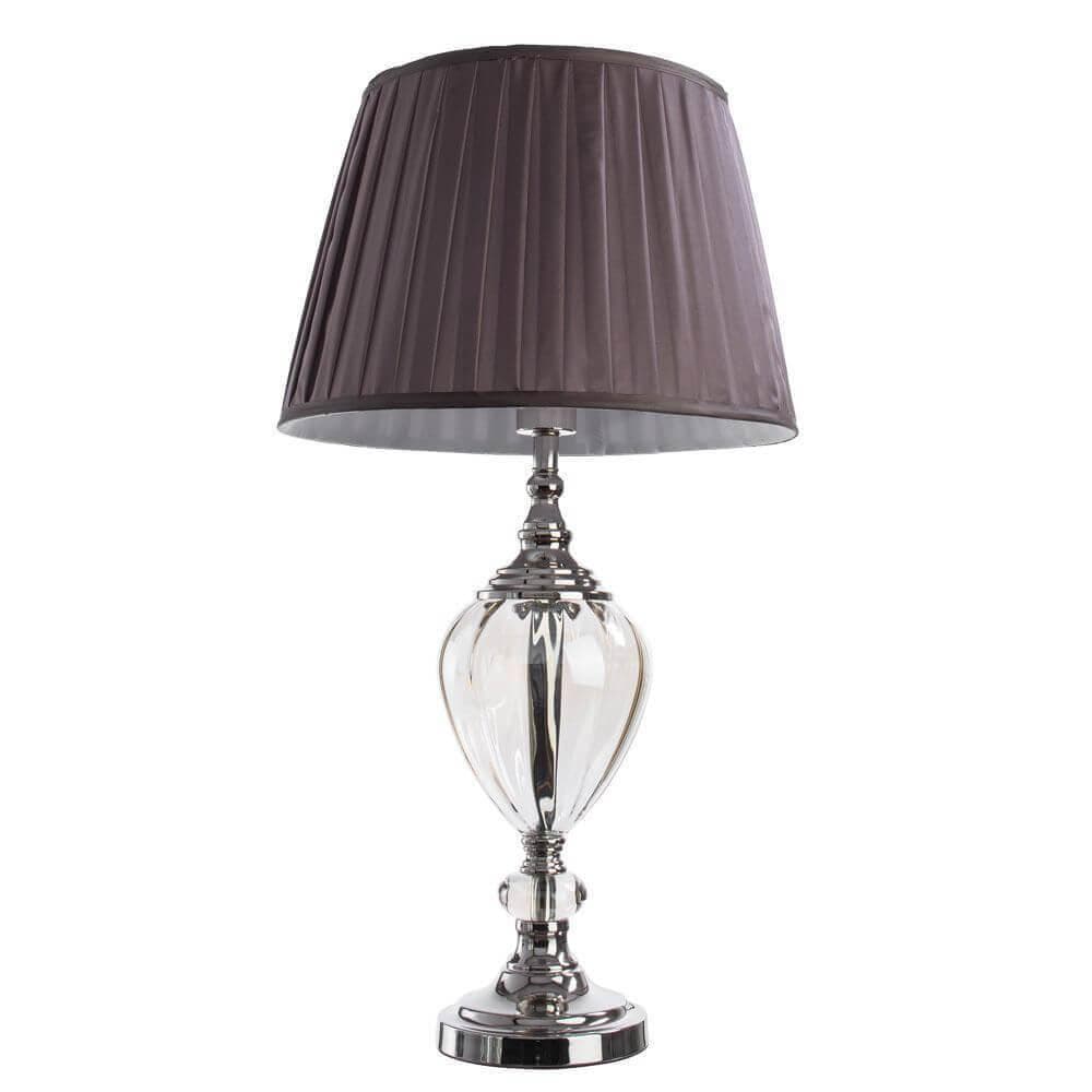 Arte Lamp Superb Хром/Коричневая Лампа настольная декоративная 1x60W 1xE27 A3752LT-1BR — миниатюра 1
