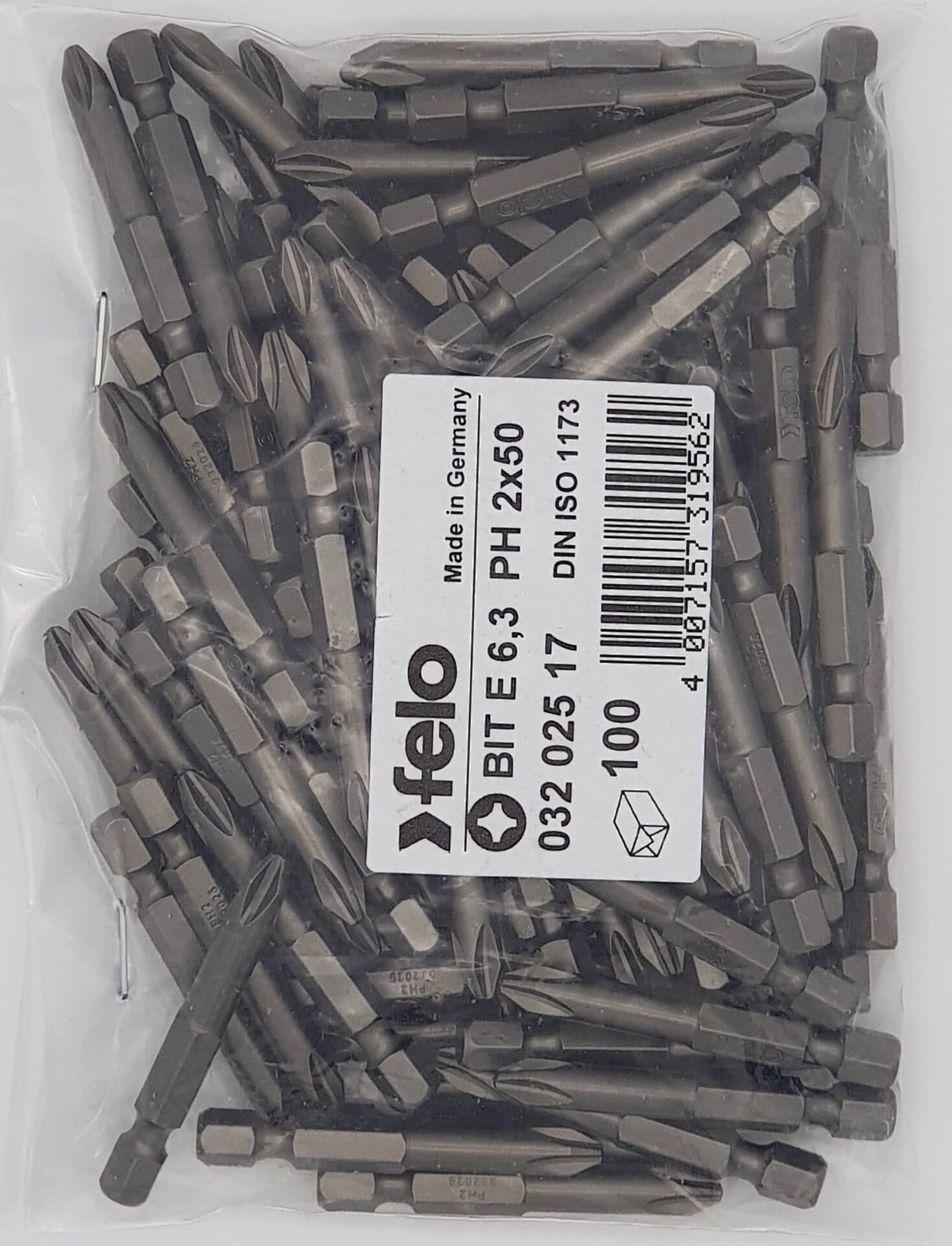 Felo Бита крестовая серия Industrial PH 2X50, 100 шт 03202517 — миниатюра 2