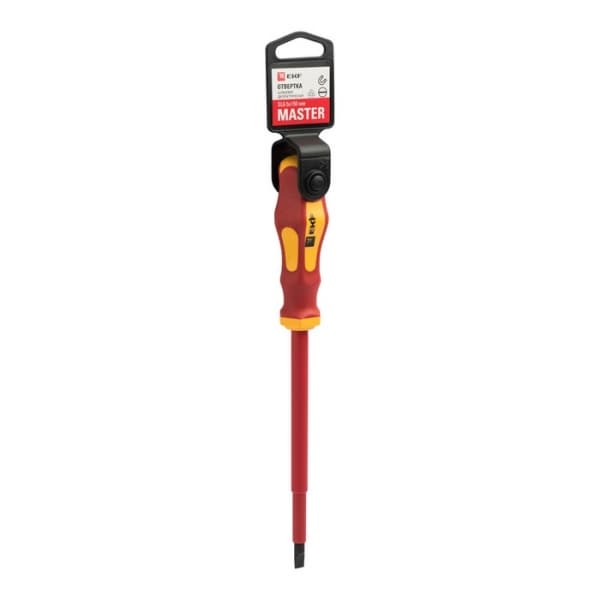 EKF Basic Отвертка Master SL6.5x150 мм 1000В — миниатюра 1