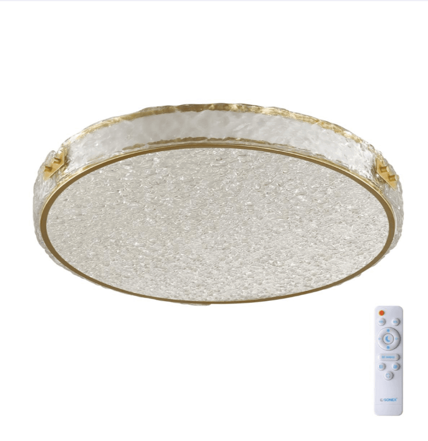 Sonex 7722/120L PIKO LED SN Светильник металл/пластик/белый/золотой LED 120Вт 3000-6000K D720 IP20 пульт ДУ FELICE