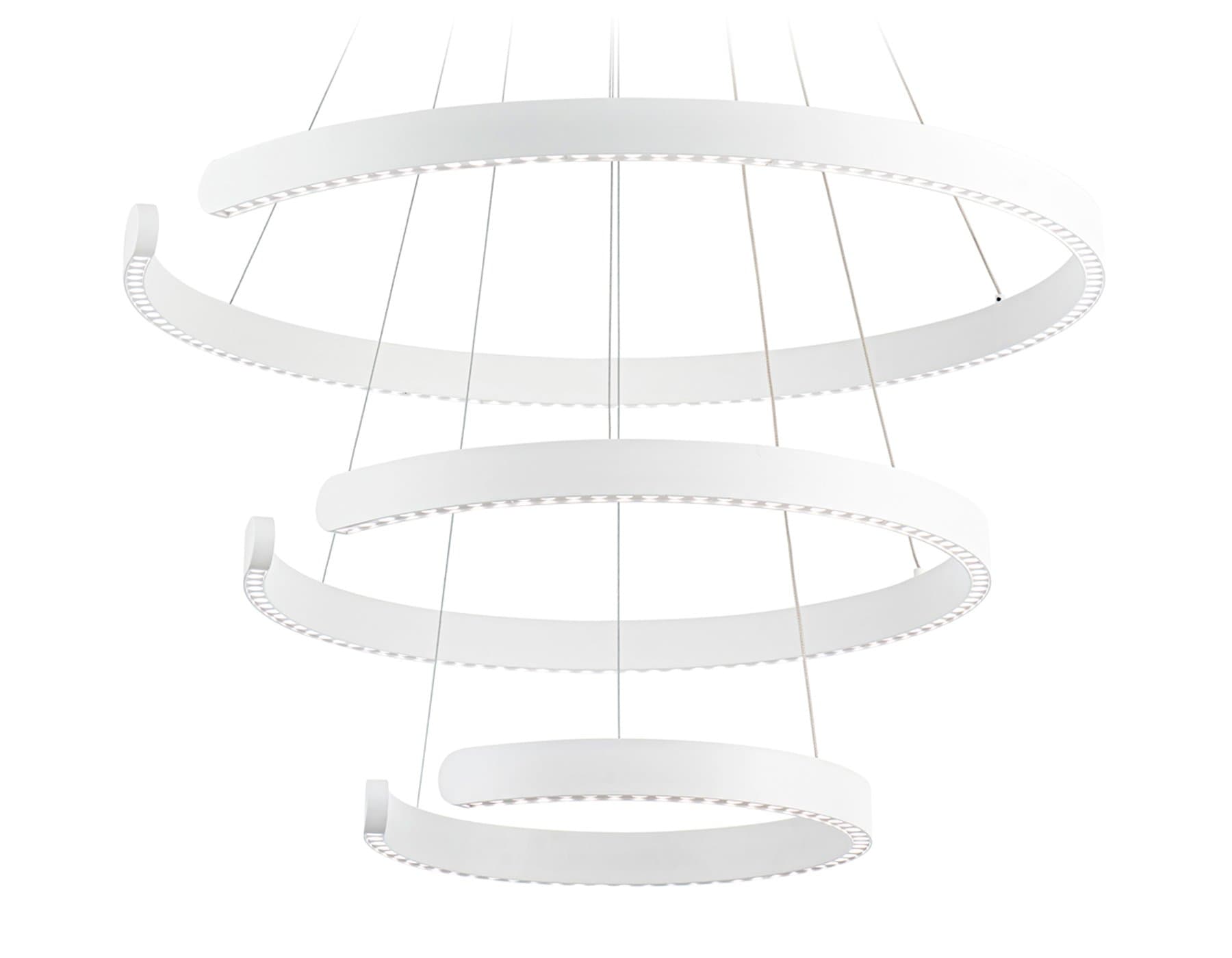 Ambrella Светильник подвесной светодиодный FL5887/3 WH белый 90W 3000K/4200K/6400K D800/600/400*1200 (без ПДУ)