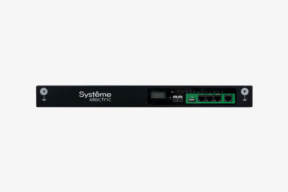 Systeme Electric БРП Uniprom, управляемый, 1U, 240В, 1Ф, 16A, 10xC13 2xC19, 2м кабель, IEC320 C20