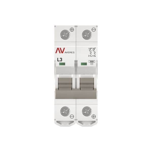 EKF Выключатель автоматический AV-10 DC 2P 3A (L) 10kA AVERES — миниатюра 3