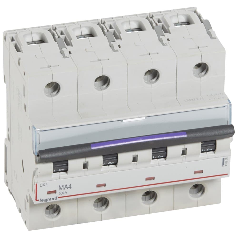 Legrand DX3 Автоматический выключатель 50кА 4А 4P MA 410258 — миниатюра 1