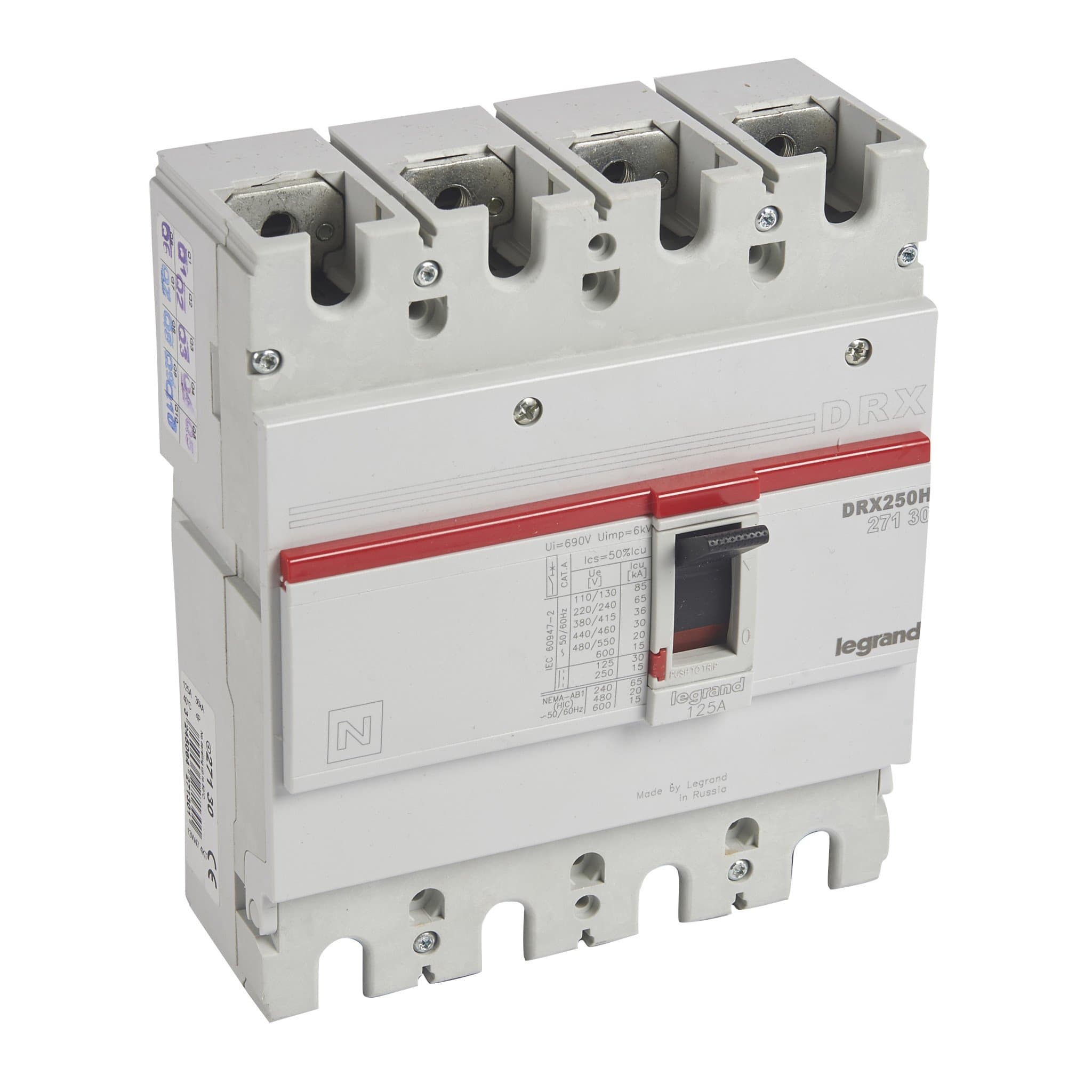 Legrand DRX250 термомагнитный 125A 4П 36KA 027130 — миниатюра 1
