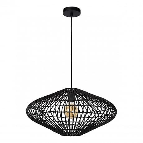 Lucide MAGALI Светильник подвесной Ø 56 cm 1xE27 Black 03435/56/30 — миниатюра 2