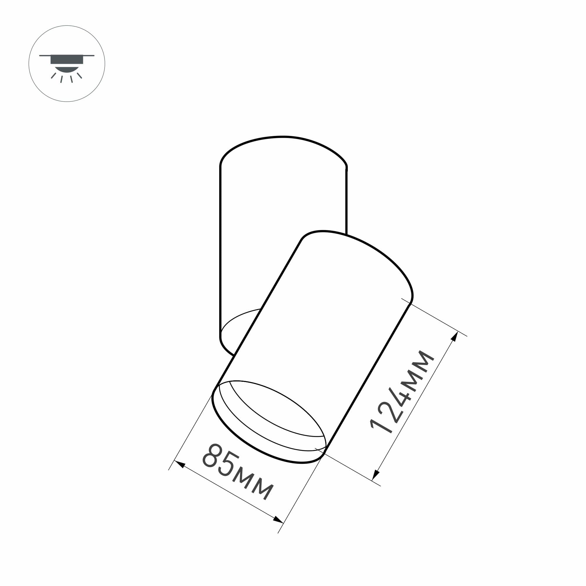 Arlight Светильник SP-POLO-SURFACE-TURN-R85-15W Day4000 (WH-WH, 40 deg) (IP20 Металл, 3 года) 027564 — миниатюра 4