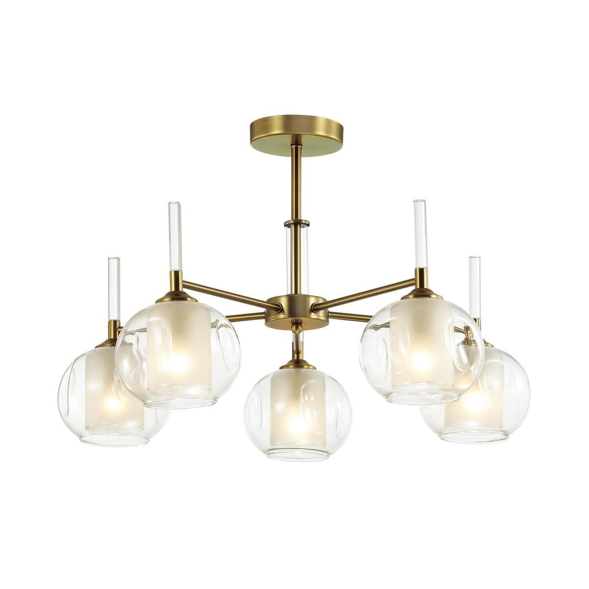 Lumion 4432/5C LN20 151 античный коричневый, стекло Люстра потолочная E14 5*40W 220V HAZEL — миниатюра 1
