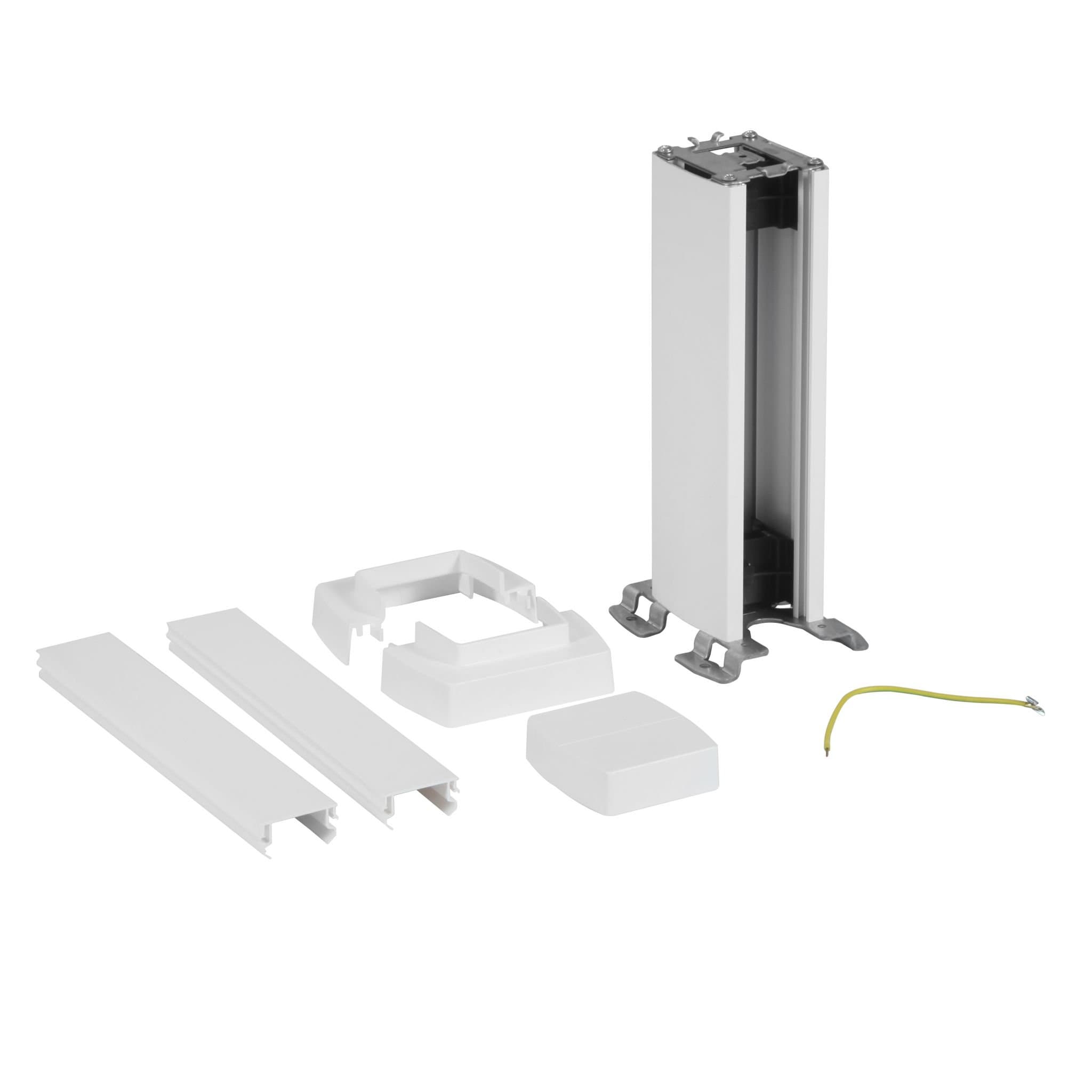 Legrand Snap-On мини-колонна алюминиевая с крышкой из пластика 1 секция, высота 0,3 метра, цвет белый 653000 — миниатюра 3