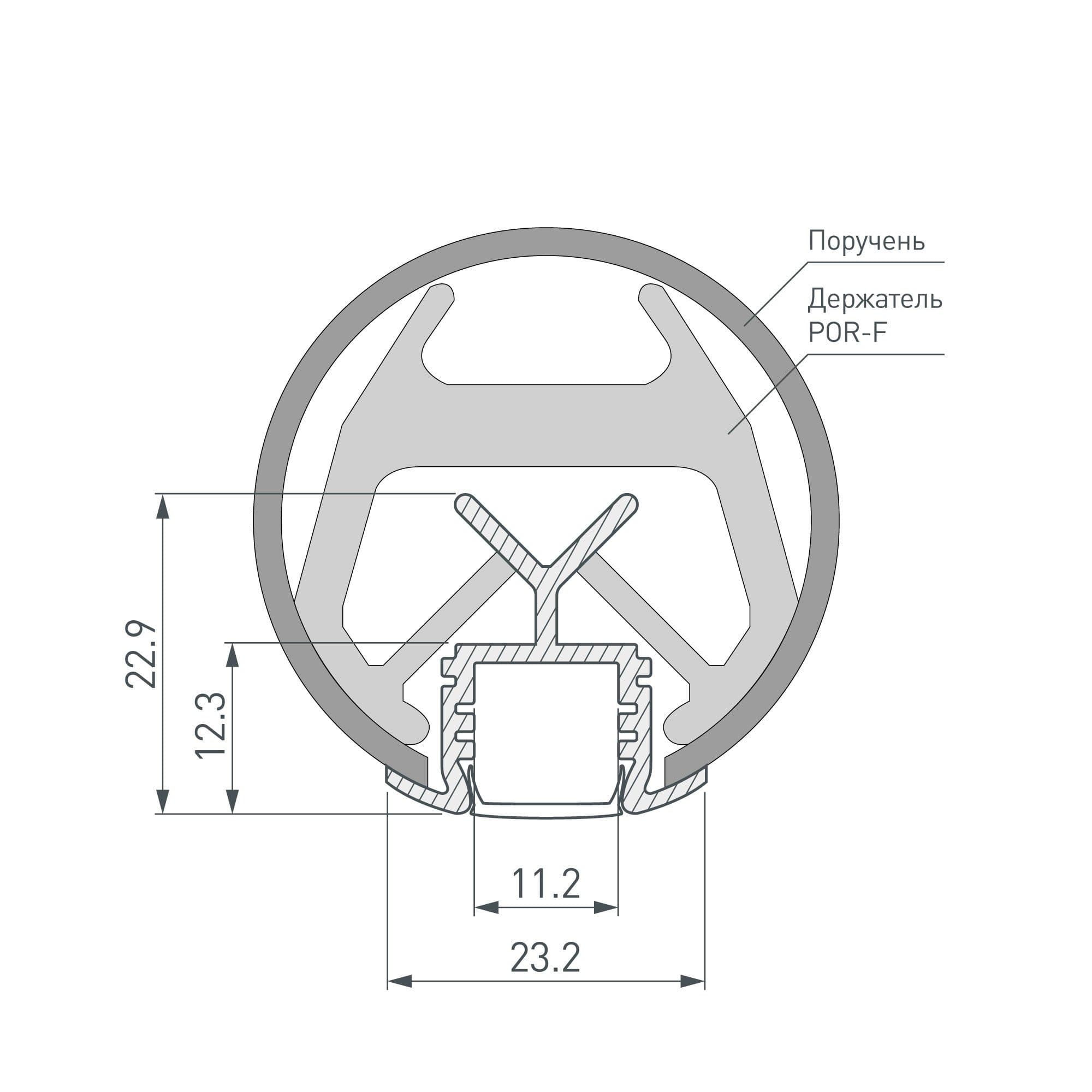 Arlight Профиль KLUS-POR-F-1000 ANOD (Алюминий) 019181 — миниатюра 2