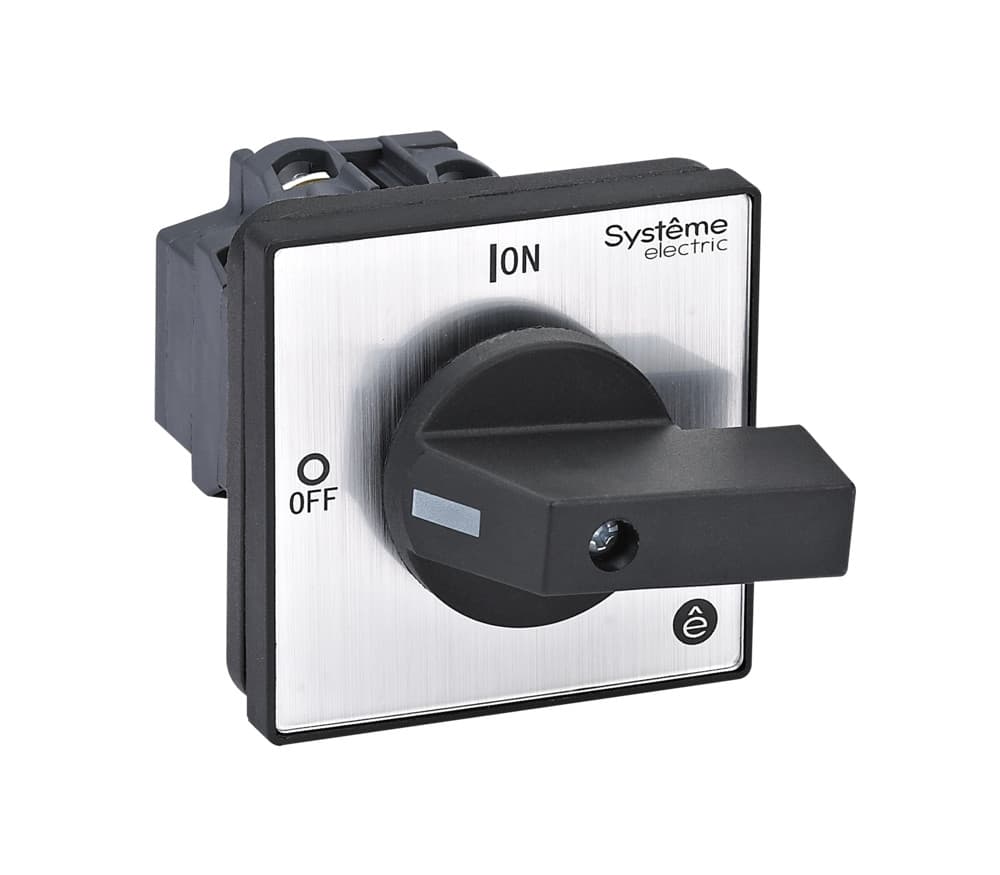 Systeme Electric Выключатель-разъединитель 3P 20A IP20 с чёрной рукояткой на дверцу 4 винтами