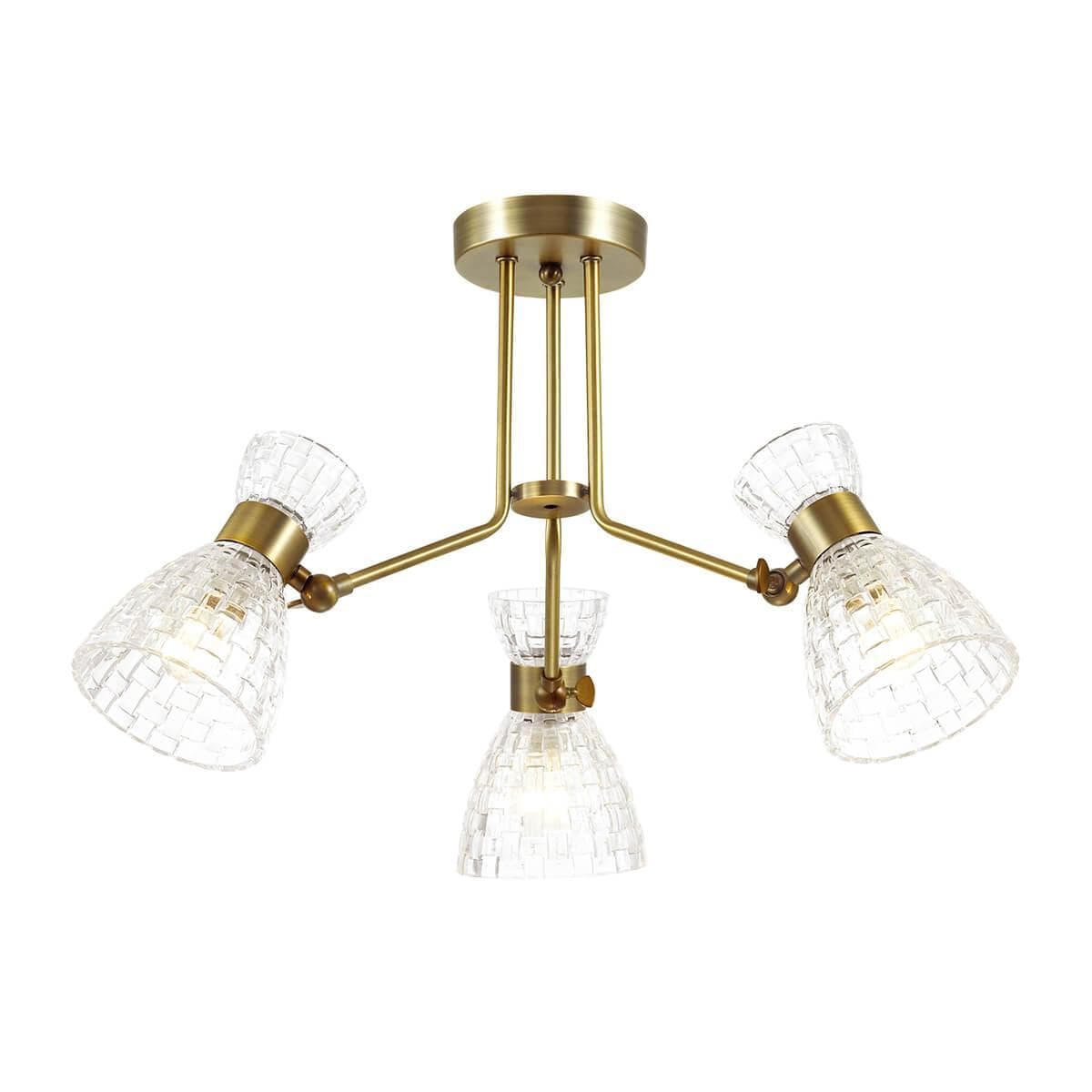 Lumion 3704/3C LN18 174 античная бронза Люстра потолочная E14 3*40W 220V JACKIE — миниатюра 1