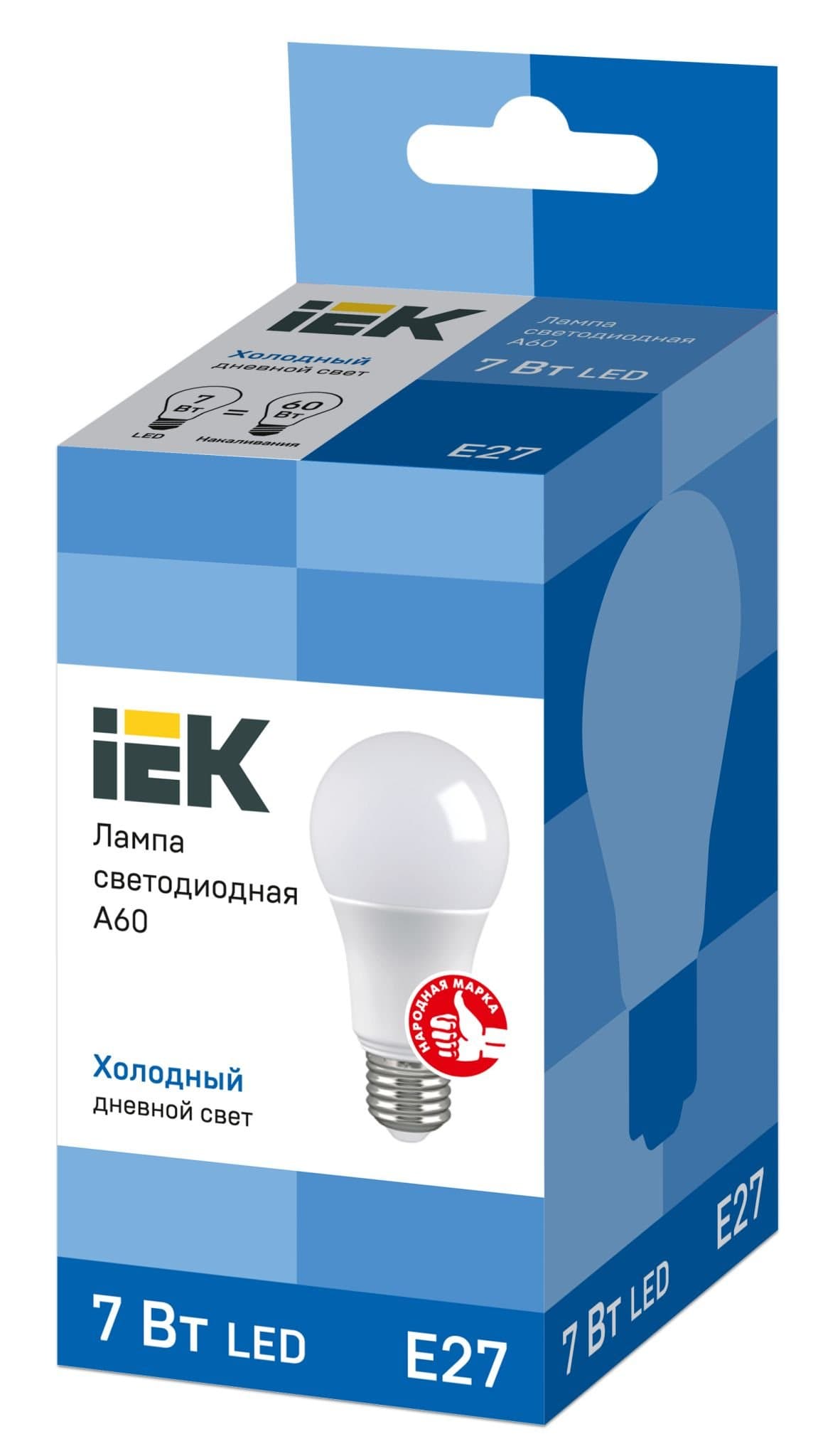 IEK Лампа светодиодная ECO A60 шар 7Вт 230В 6500К E27 — миниатюра 3
